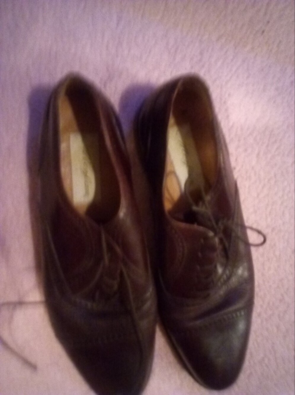 Mezlan Dark Brown Leather Wingtip Derby Shoes